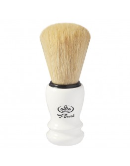 OMEGA S10108 S-Brush 刮鬍刷 合成纖維 (白)